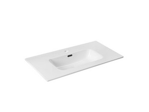 Lavabo Smart Unitop 91x46,5 cm en céramique blanc brillant