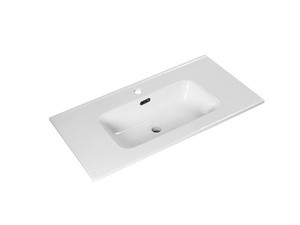 Lavabo Smart Unitop 91x46,5 cm en céramique blanc brillant