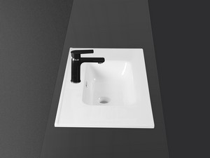 Lavabo Smart Unitop 91x46,5 cm en céramique blanc brillant