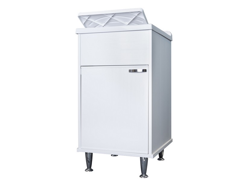 Bac à Laver Avec Meuble PVC Blanc Garden 50x45 Cm - Évier Polypropylène, Porte Battante, Pieds Réglables, Usage Intérieur Extérieur