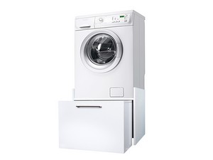 Meuble lave-linge Comfort en mélaminé blanc