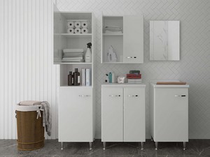 Meuble armoire Comfort 60x32 cm en mélaminé blanc