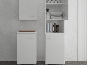 Mobile Colonna Comfort 45x50 cm Verso Sinistro in Nobilitato Bianco