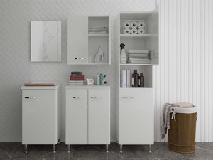 Meuble armoire Comfort 60x32 cm en mélaminé blanc