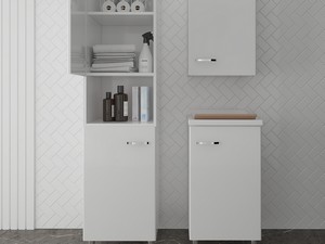 Mobile Lavatoio Comfort 45x50 cm Verso Sinistro in Nobilitato Bianco