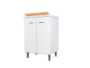 COMFORT LAUNDRY FURNITURE 60X50 cm WHITE LAMINATED WOOD