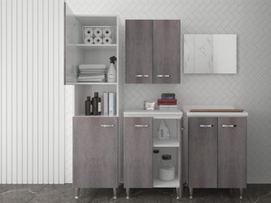 COMFORT WALL UNIT 60X32 cm WHITE/GREY LAMINATED WOOD