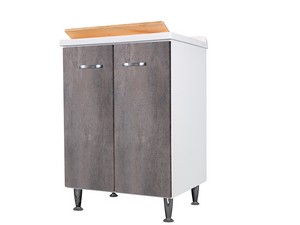 COMFORT LAUNDRY FURNITURE 60X50 cm WHITE/GREY LAMINATED WOOD