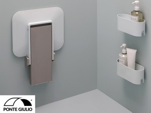 Siège de douche rabattable avec pied Omnia blanc