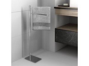 SCARLETT BATHROOM STAND WITH TOWEL HOLDER CHROME