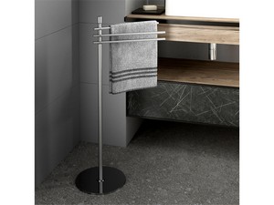 SERENA BATHROOM STAND WITH TOWEL HOLDER CHROME