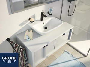 Mitigeur monocommande taille M Grohe® Start pour lavabo Unitop noir mat