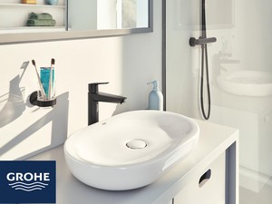 Mitigeur monocommande taille XL Grohe® Start pour vasque à poser noir mat