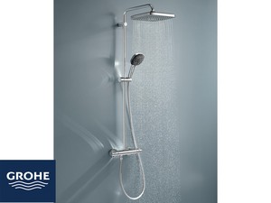 Colonna Doccia Grohe® Vitalio Start Cube 250 con Doccetta 110 e Miscelatore Termostatico Cromo