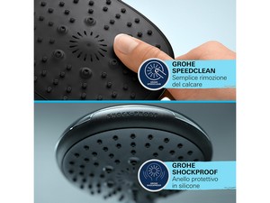 Mischer Duschgarnitur Grohe Vitalio Start 110 mit 2-Strahl-Handbrause Chrom