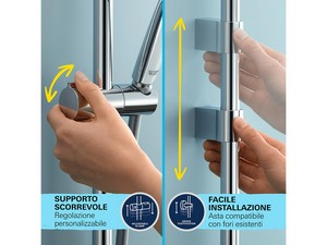 Mischer Duschgarnitur Grohe Vitalio Start 110 mit 2-Strahl-Handbrause Chrom