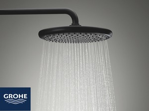 Colonna Doccia Grohe® Vitalio Start 250 con Doccetta 110 e Miscelatore Termostatico Nero Opaco