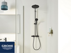 Colonna Doccia Grohe® Vitalio Start 250 con Doccetta 110 e Miscelatore Termostatico Nero Opaco