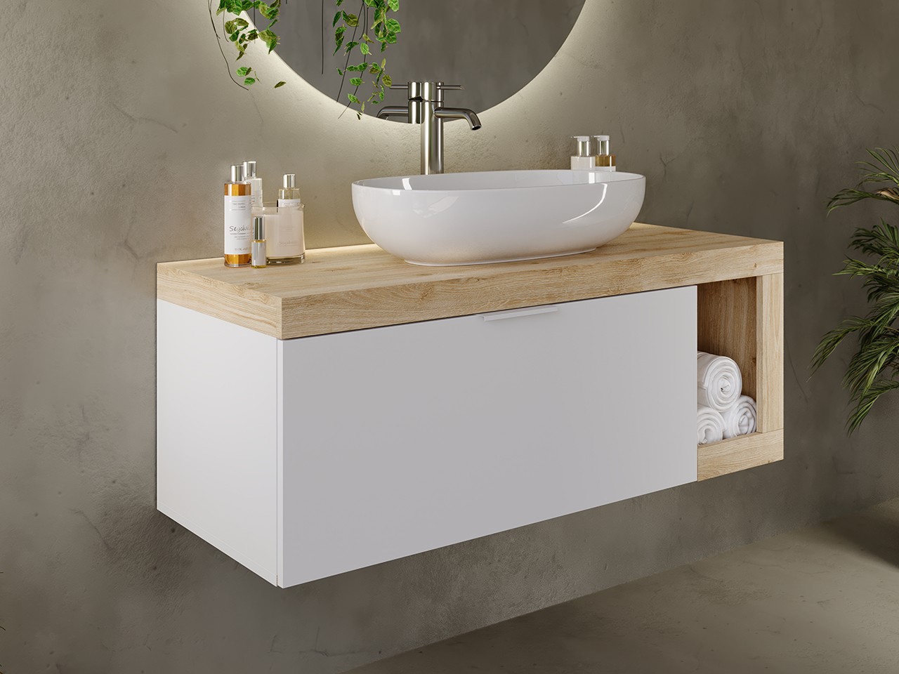 mobile bagno sospeso lavabo appoggio