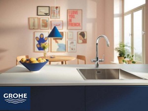Mitigeur cuisine GROHE® BLUE PURE STARTCURVE avec filtre.