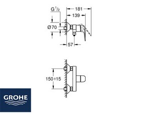 Einhebel-Duscharmatur extern Grohe® Swift Chrom