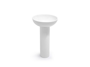 Lavabo avec colonne LE CIOTOLE Ø50xH88 cm céramique blanc brillant