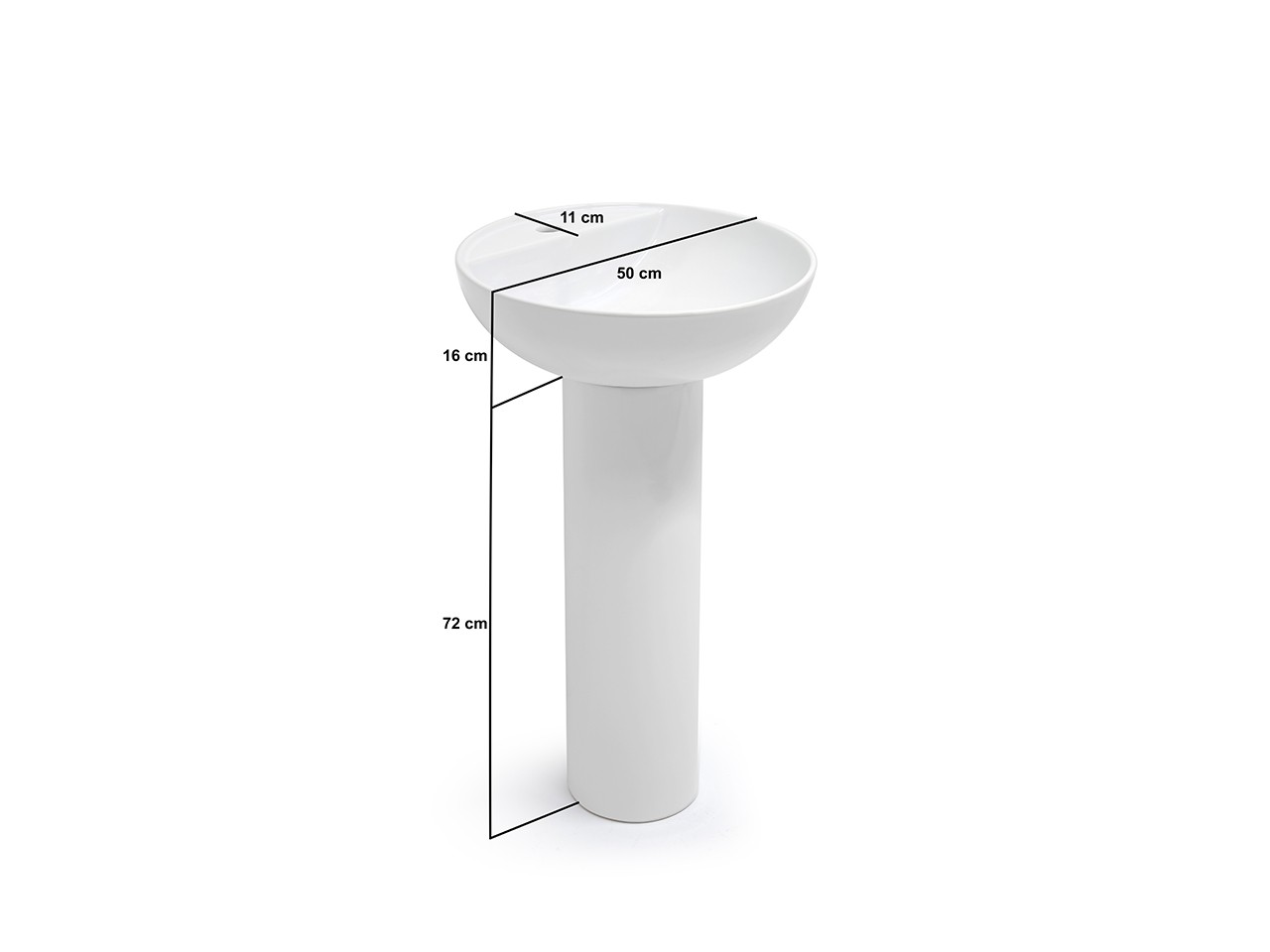 Lavatoio Ceramica Revine 61x61 Cm Con Foro Per Miscelatore – Dolomite, Lavello Da Incasso Per Lavanderia E Garage, Robusto Con Troppopieno, Bianco