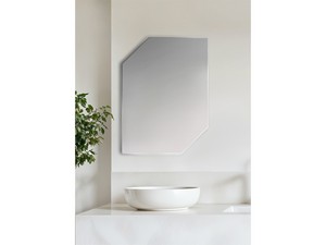 Vertuo Shape Bathroom Mirror 90x64 cm with 2 45° Corners and Polished Edge