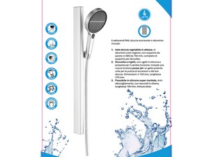 Silver Sliding Shower Rail