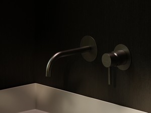 Miscelatore per Lavabo Incasso Detroit Senza Scarico Nickel Spazzolato