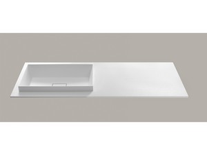DESK 120 cm Blu Avio Opaque Bathroom Cabinet - Handles and STAR Pietra White washbasin