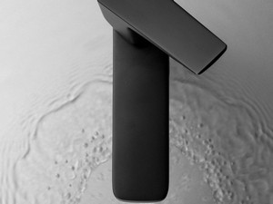 Mtitigeur de lavabo Blur sans bonde en PVD noir mat