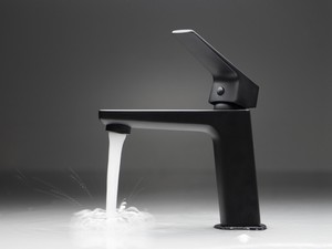 Mtitigeur de lavabo Blur sans bonde en PVD noir mat