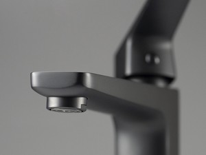 Mitigeur de lavabo haut Blur sans bonde en PVD noir mat