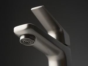 Mitigeur de lavabo Blur sans bonde en PVD titane