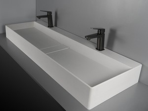 Mitigeur de lavabo Blur sans bonde en PVD titane