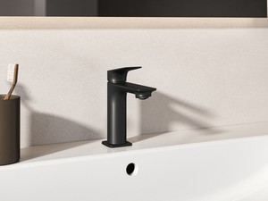 Mitigeur de lavabo Ceralife C monocommande noir soie