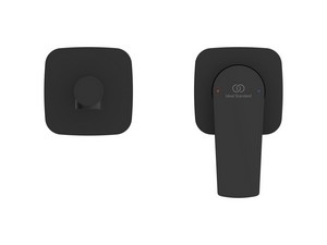 Mitigeur de lavabo mural Ceralife C monocommande noir soie
