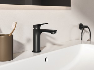Mitigeur de lavabo Ceralife O monocommande noir soie