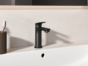 Mitigeur de lavabo Ceralife O monocommande noir soie