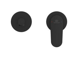 Mitigeur de lavabo mural Ceralife O monocommande noir soie