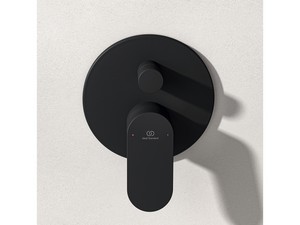 Mitigeur pour baignoire/douche encastré 2 voies Ceralife O noir soie