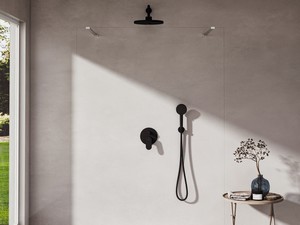 Mitigeur pour baignoire/douche encastré 2 voies Ceralife O noir soie