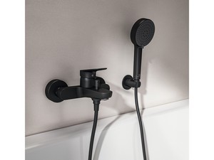 Erwmontage-Wannen-/Brausebatterie Ceralife O Seidenschwarz