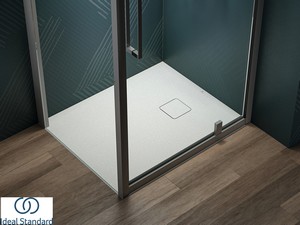 Receveur de douche Ideal Standard® ULTRA FLAT EVO 90x75 H3,5 cm en résine blanc soie mat