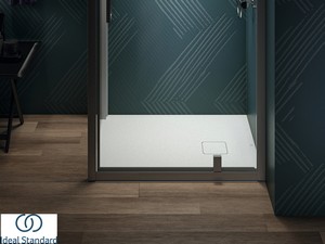 Receveur de douche Ideal Standard® ULTRA FLAT EVO 90x75 H3,5 cm en résine blanc soie mat