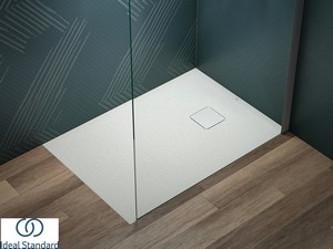 Receveur de douche Ideal Standard® ULTRA FLAT EVO 100x70 H3,5 cm en résine blanc soie mat