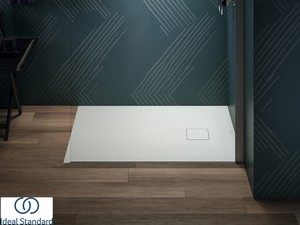 Receveur de douche Ideal Standard® ULTRA FLAT EVO 100x70 H3,5 cm en résine blanc soie mat