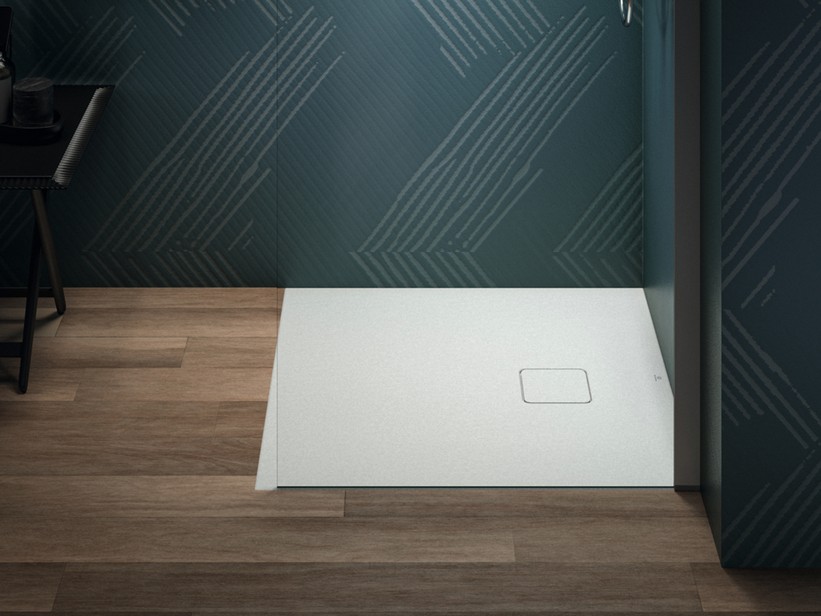 Receveur De Douche Plat En Porcelaine Blanc Mat Anti-dérapant - 3 Cm - Marque IX BOX SHOWER (Italie)