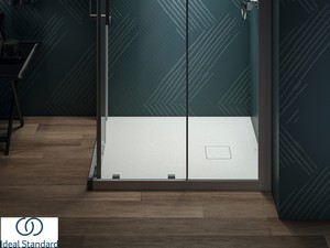 Receveur de douche Ideal Standard® ULTRA FLAT EVO 90x80 H3,5 cm en résine blanc soie mat